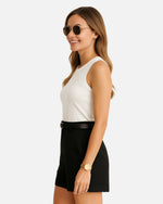 Dhoonki High-Waist Cotton Shorts - Black|Women’s Tailored Fit