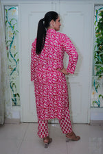 Dhoonki Pink Printed Kurta Set for Women | Cotton Everyday Ethnic Suit | Sustainable Festive & Casual Wear | Made in India