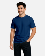 Dhoonki Plain Blue Solid Regular Fit T-shirt