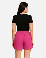 Dhoonki Notched Bottom Shorts - Pink | Women’s Casual Wear