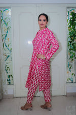 Dhoonki Pink Printed Kurta Set for Women | Cotton Everyday Ethnic Suit | Sustainable Festive & Casual Wear | Made in India