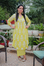 Dhoonki Lemon Cotton Kurta Set for Women | Sustainable Ethnic Wear Online India | Handcrafted Everyday & Festive Suit