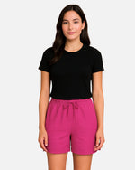 Dhoonki Notched Bottom Shorts - Pink | Women’s Casual Wear