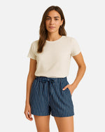 Dhoonki Notched Bottom Shorts - Blue | Women’s Casual Wear