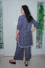 Dhoonki Black Paisley Printed Cotton Kurta Set - Handcrafted Sustainable Ethnic Wear for Women