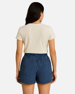 Dhoonki Notched Bottom Shorts - Blue | Women’s Casual Wear