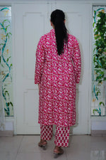 Dhoonki Pink Printed Kurta Set for Women | Cotton Everyday Ethnic Suit | Sustainable Festive & Casual Wear | Made in India