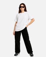 Plain White Solid Regular Fit T-shirt