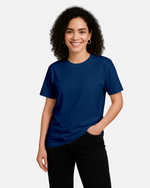 Dhoonki Plain Blue Solid Regular Fit T-shirt