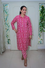 Dhoonki Pink Printed Kurta Set for Women | Cotton Everyday Ethnic Suit | Sustainable Festive & Casual Wear | Made in India