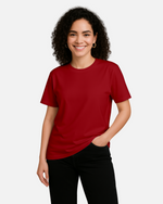 Dhoonki Plain Maroon Solid Regular Fit T-shirt