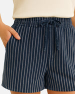 Dhoonki Notched Bottom Shorts - Blue | Women’s Casual Wear