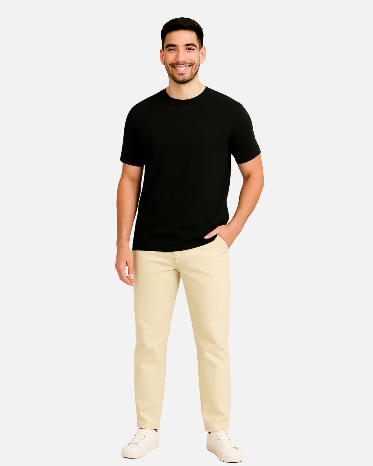 Dhoonki Plain Black Solid Regular Fit T-shirt