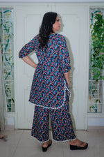 Dhoonki Black Paisley Printed Cotton Kurta Set - Handcrafted Sustainable Ethnic Wear for Women