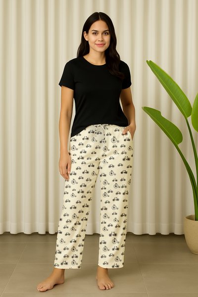 Dhoonki - Bicycle Print Cotton Pyjama