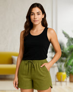 Dhoonki Notched Bottom Shorts - Pink | Women’s Casual Wear